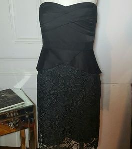 BCBG MaxAzria satin/lace dress size 6